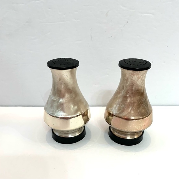 Vintage Salt And Pepper Shakers From West Germany Brushed Finish - Picture 2 of 9